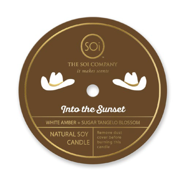 into the sunset icon candle
