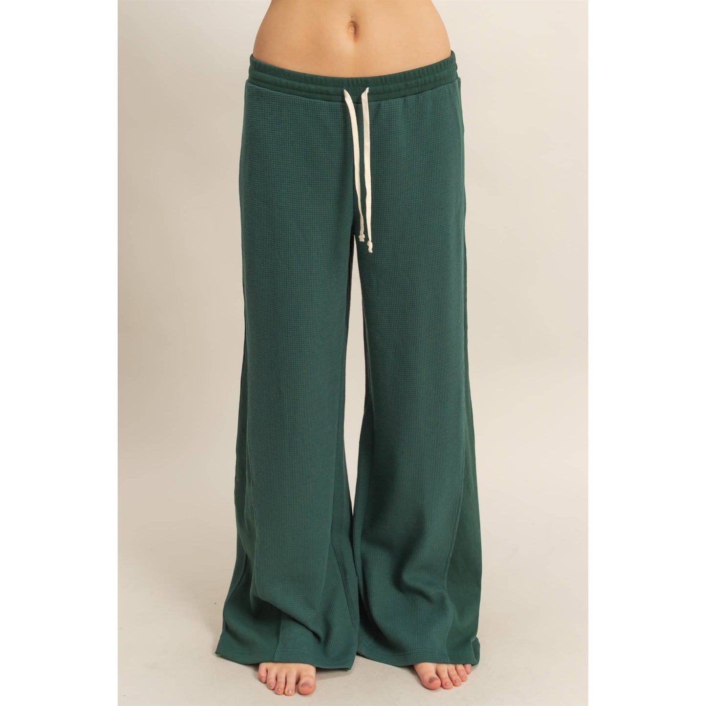 forest green waffle pants