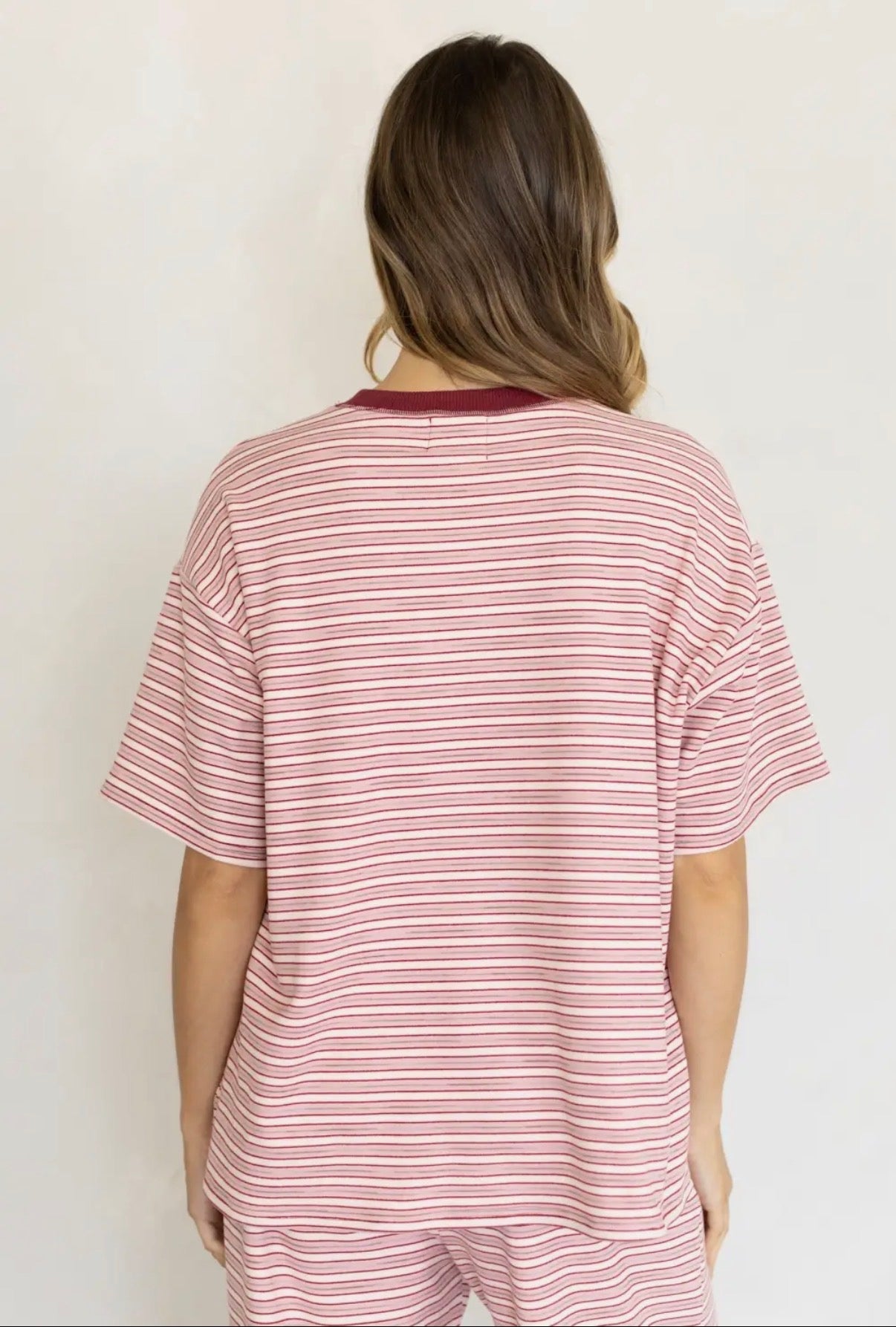 berry striped tee