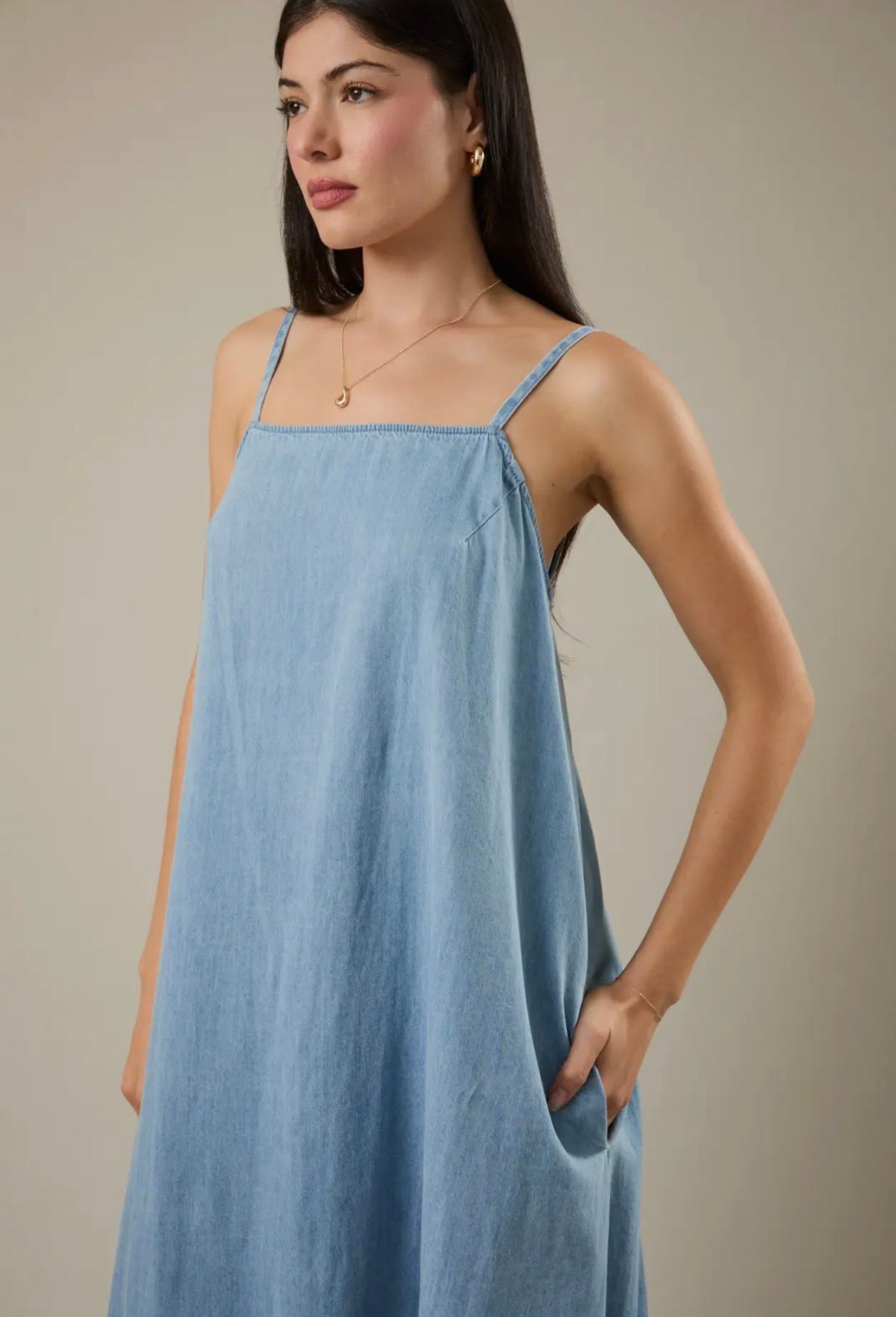easy denim sun dress