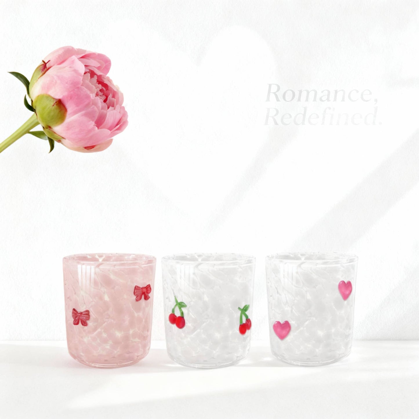 heart icon confetti candle