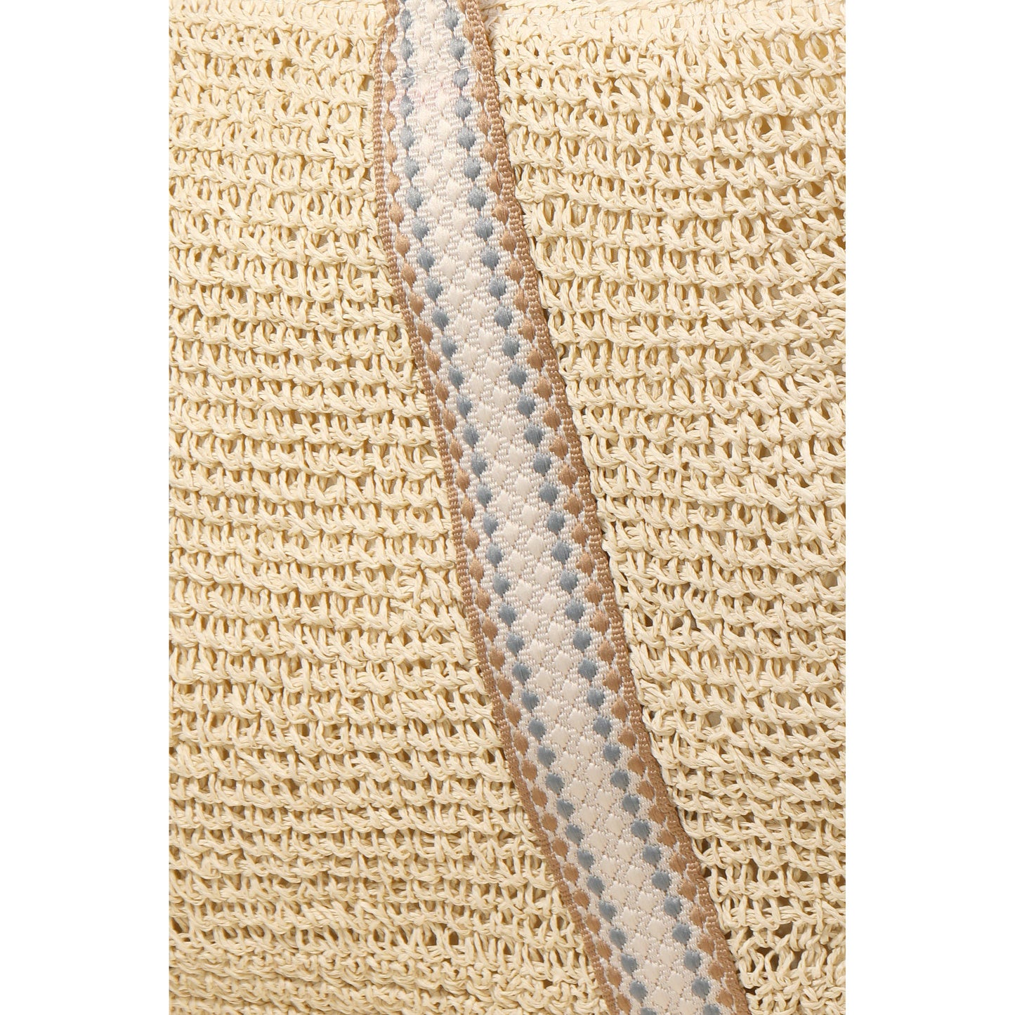 ivory knit tote bag