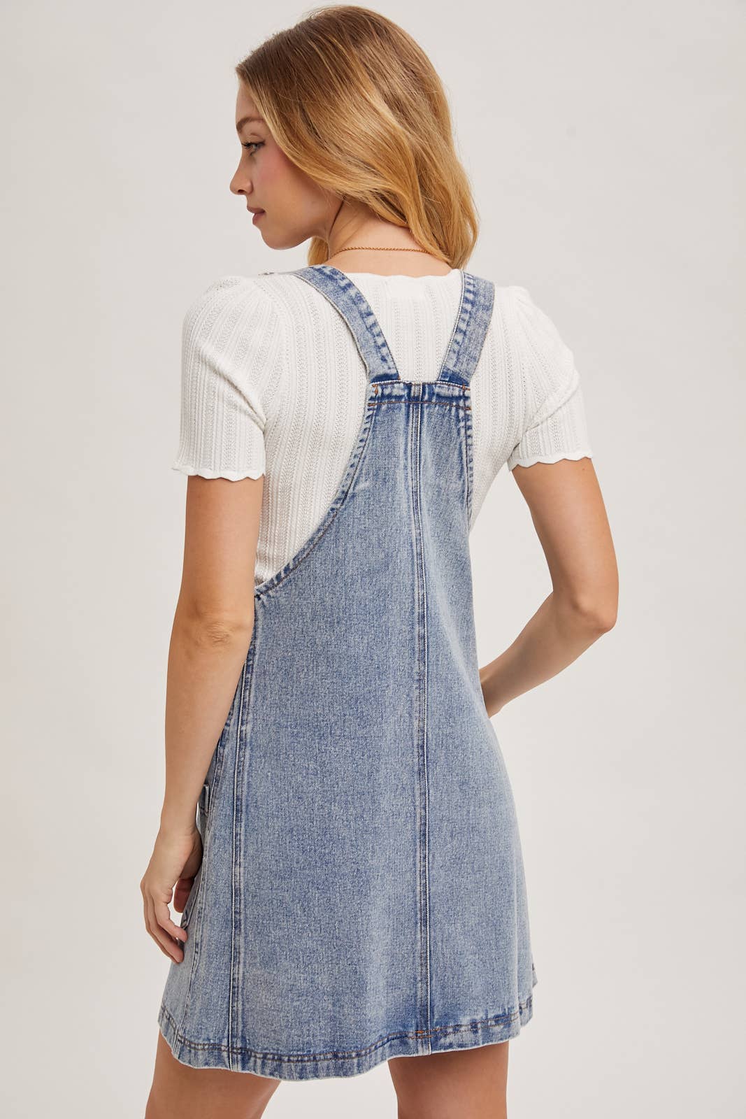 denim overall dress