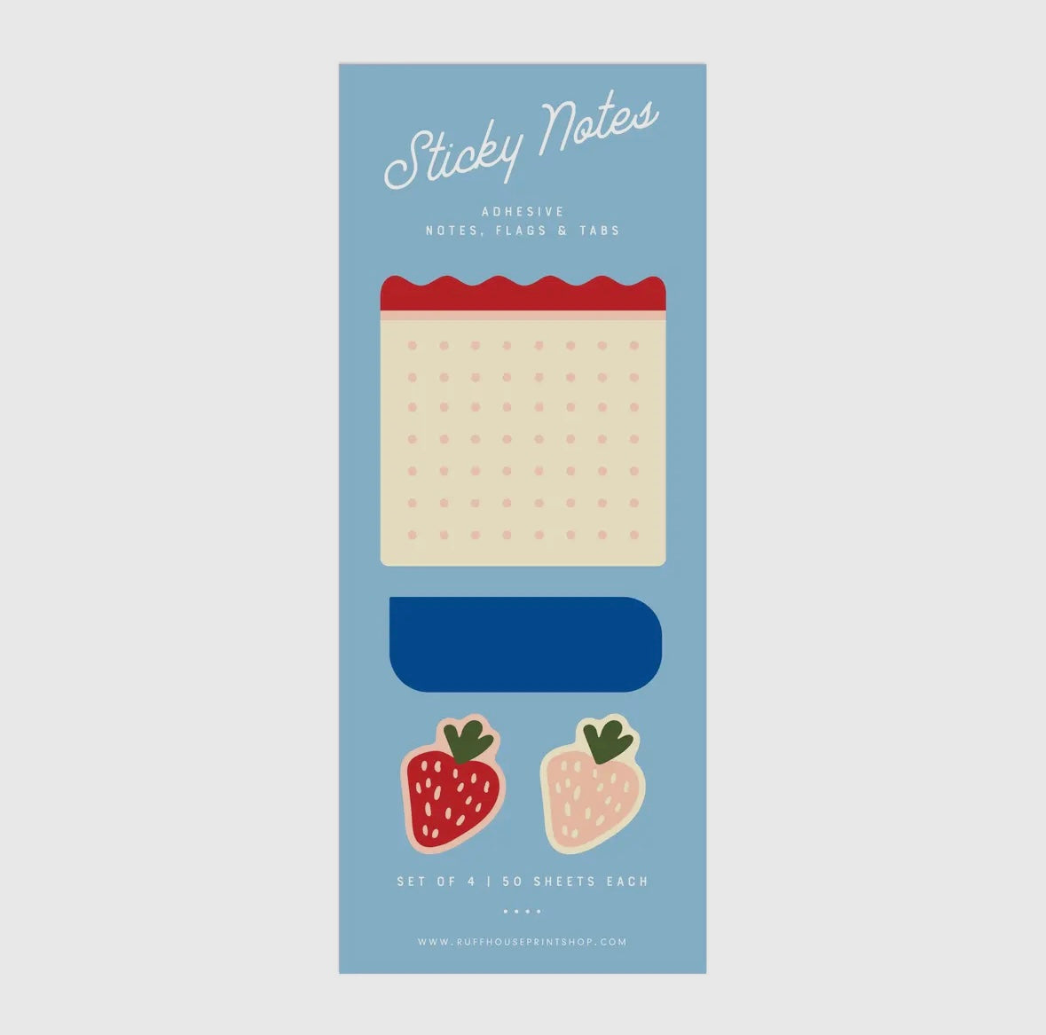 strawberry sticky note set
