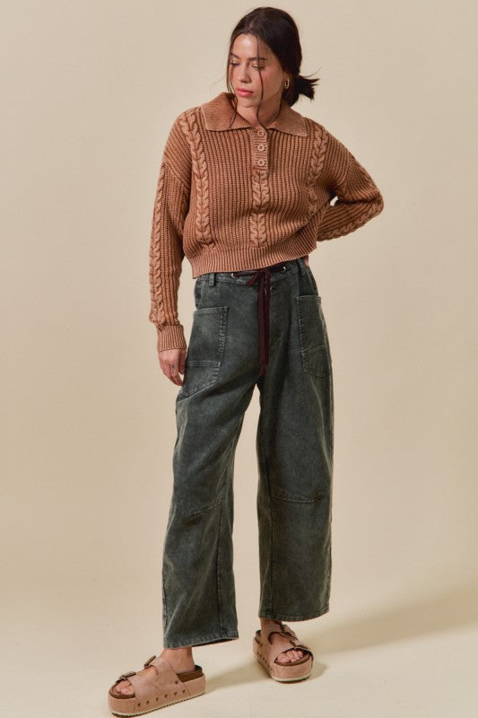 corduroy barrel pants