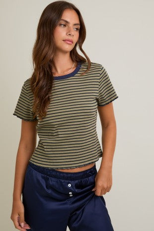 stripe baby tee