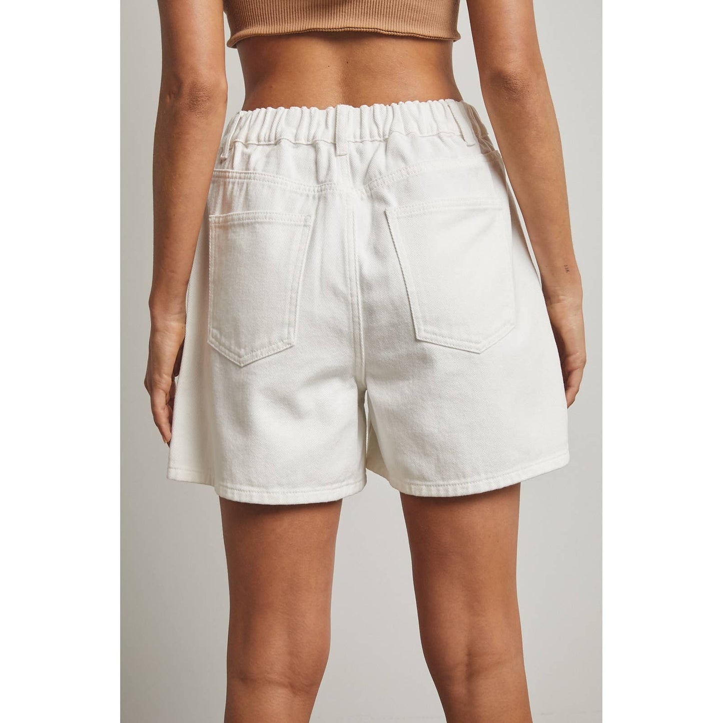 classic cotton white shorts