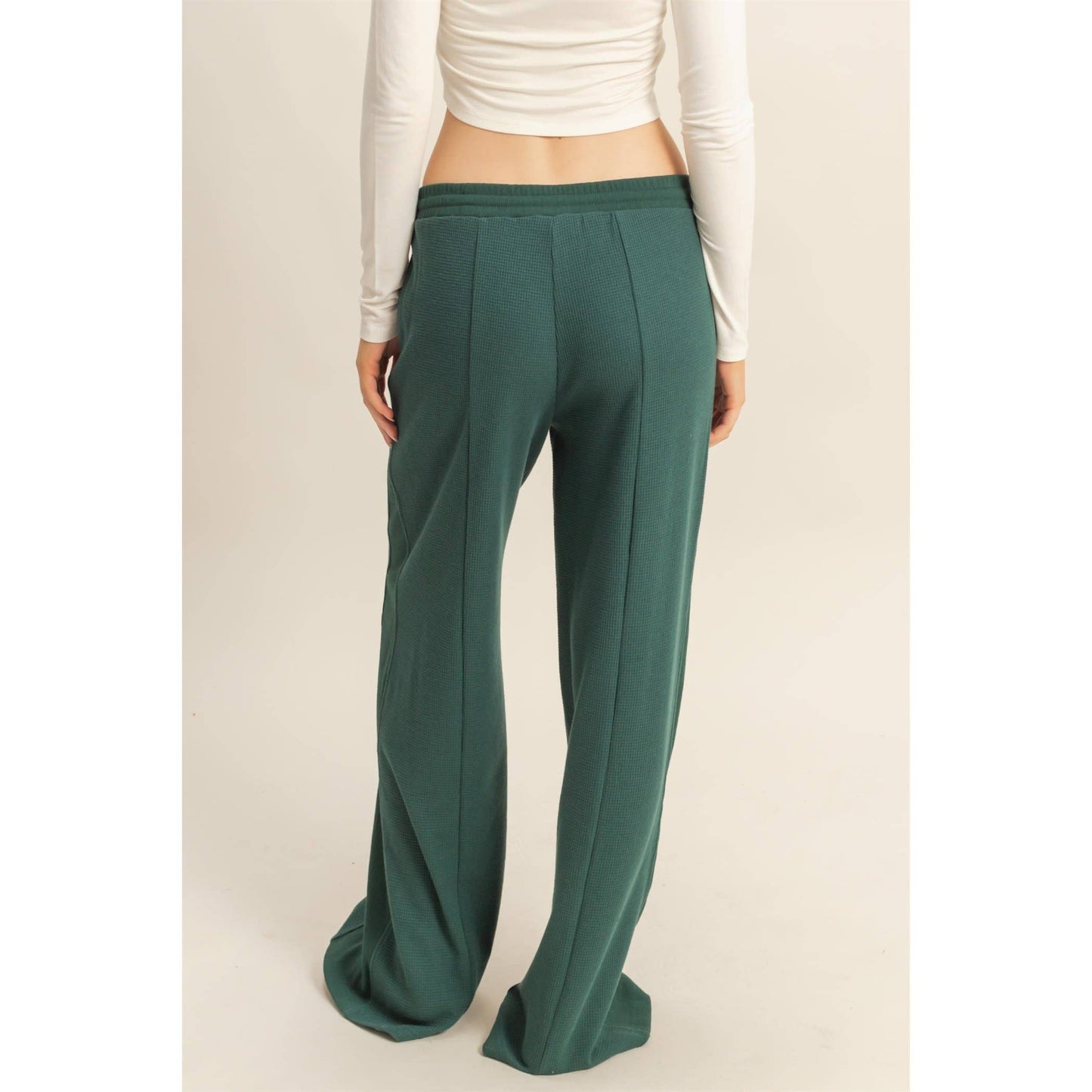 forest green waffle pants