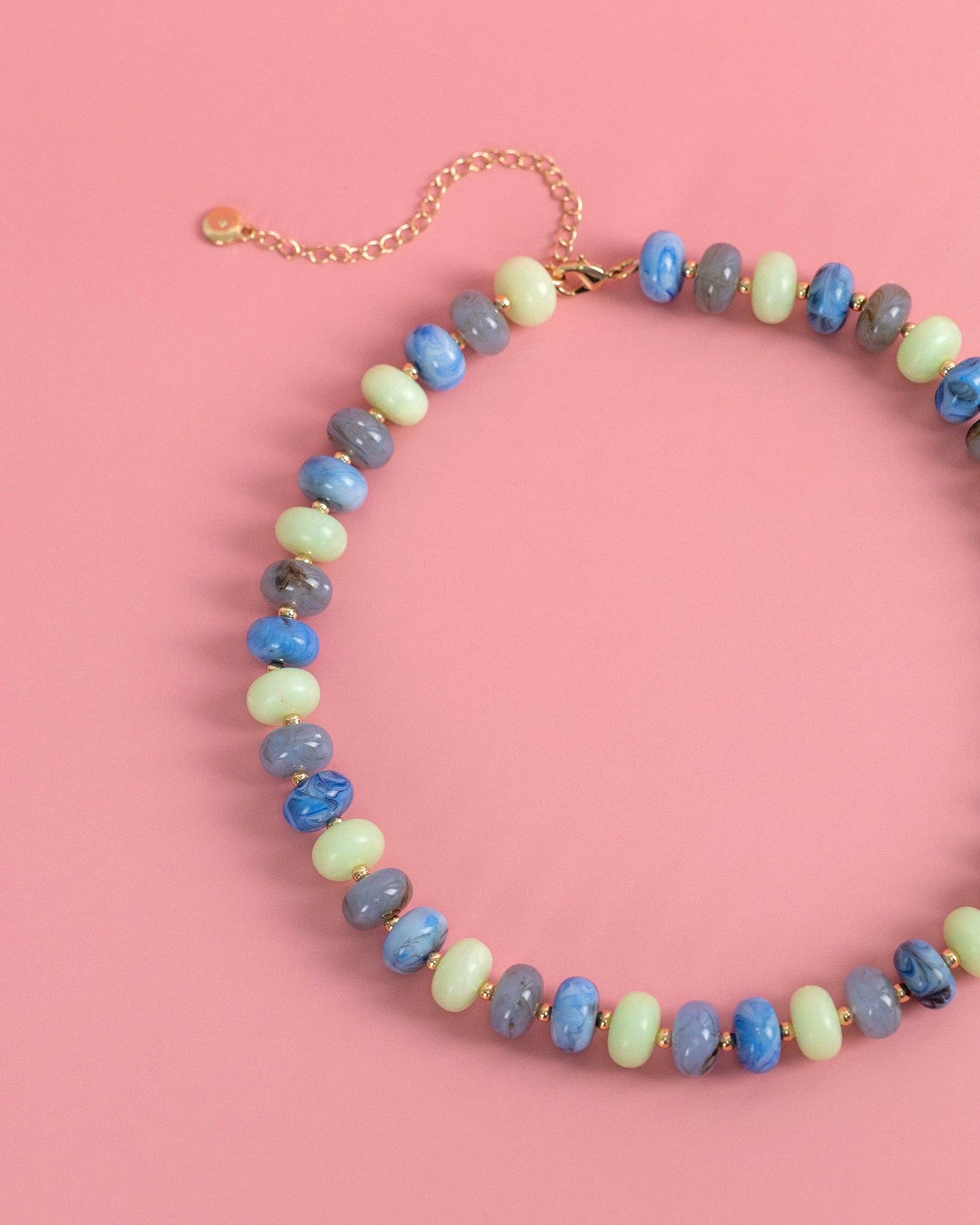 Mood Swirl Marble Bead Necklace