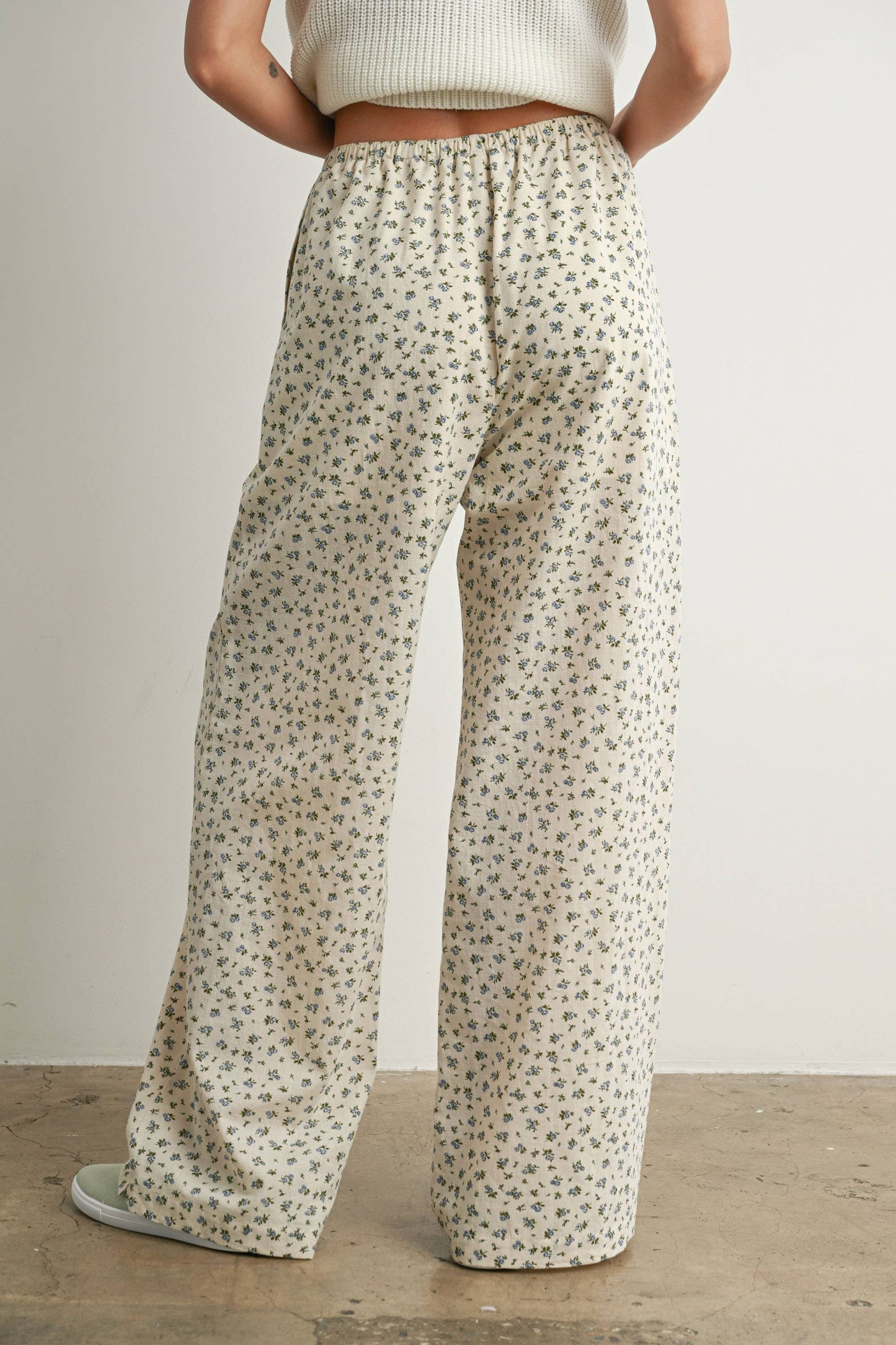 drawstring floral pants