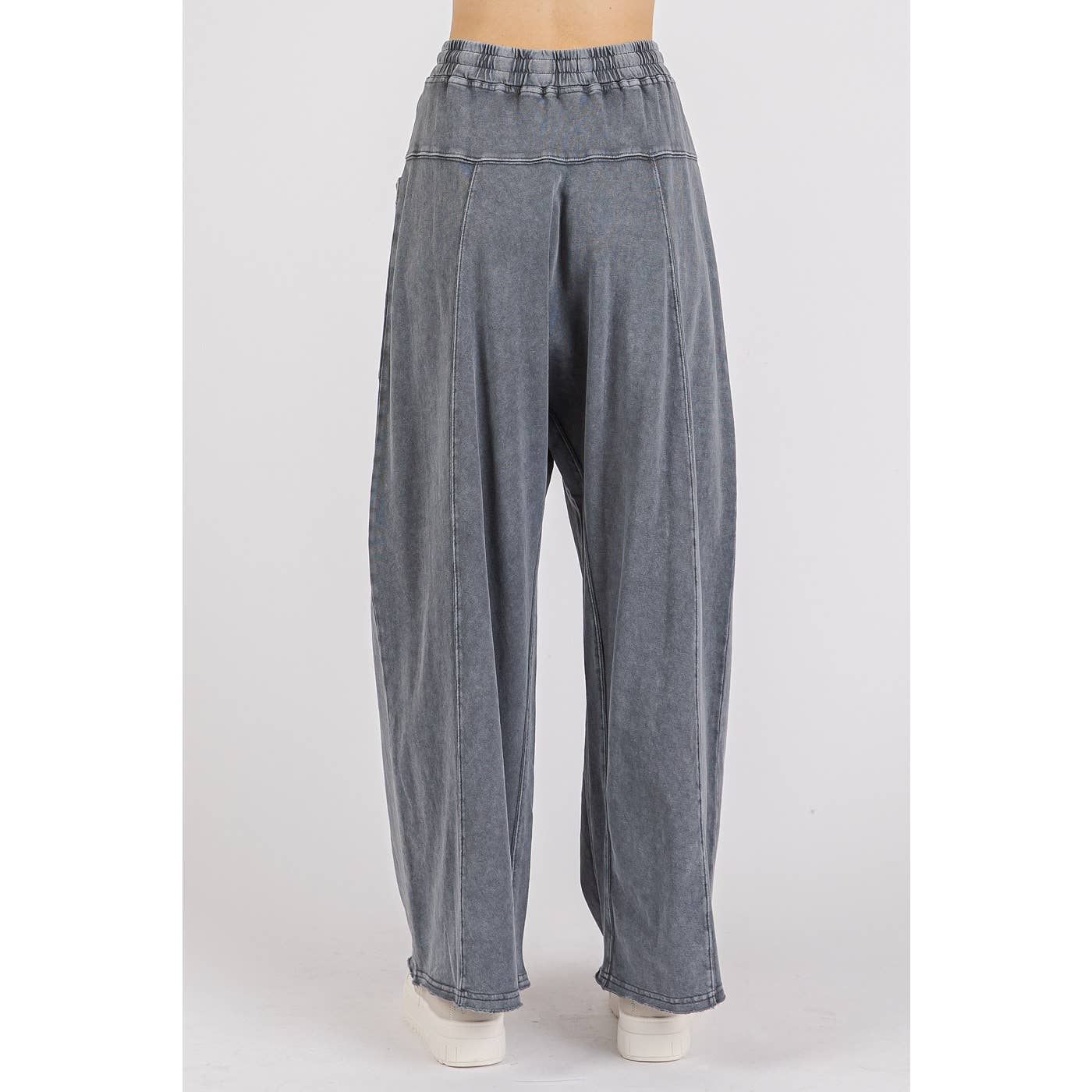 mineral washed barrel sweats