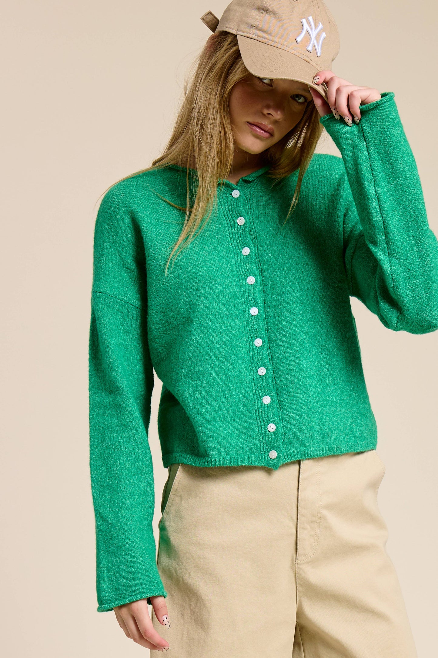 black button down cardigan