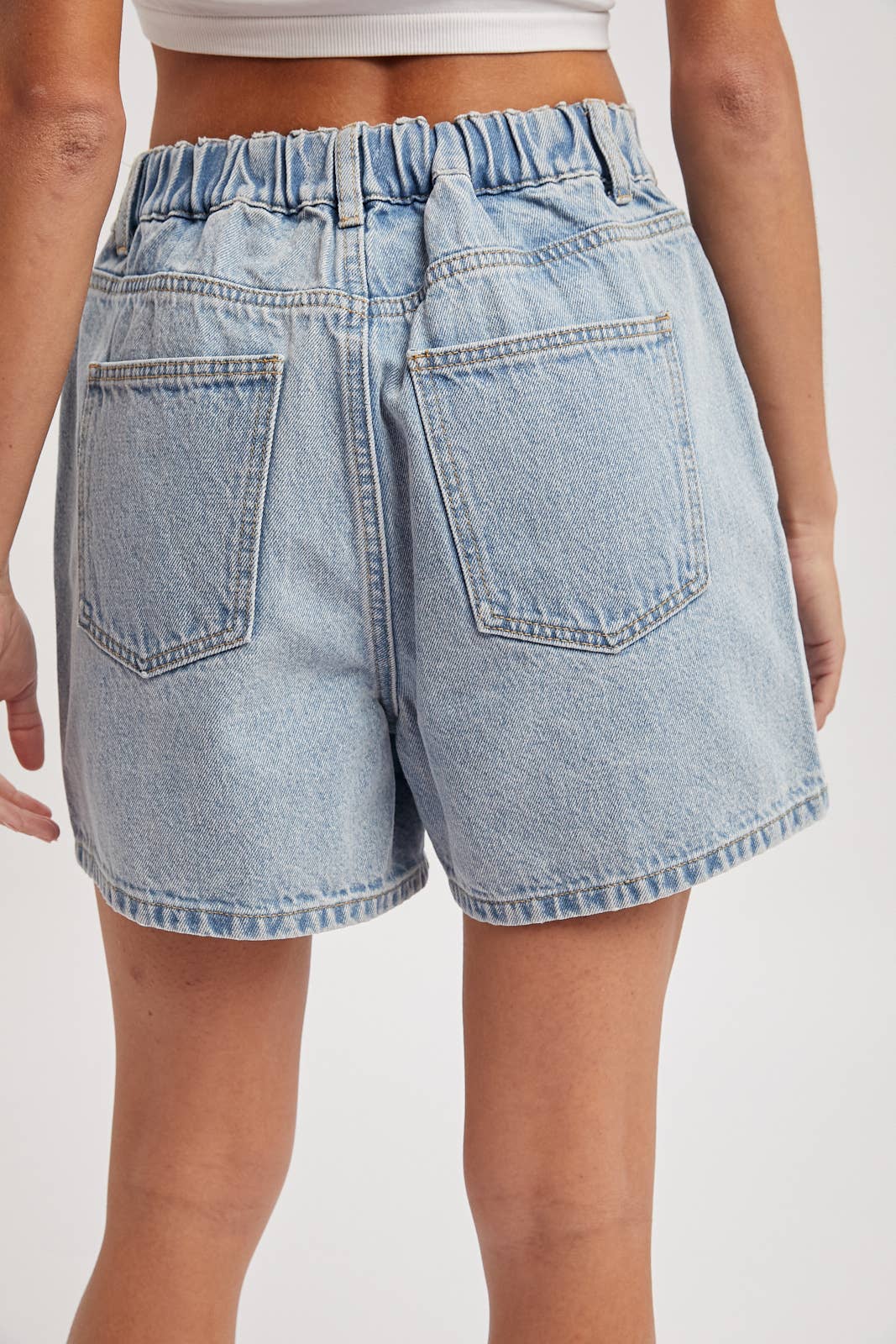 classic cotton denim shorts