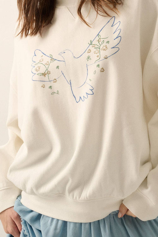 dove graphic crewneck
