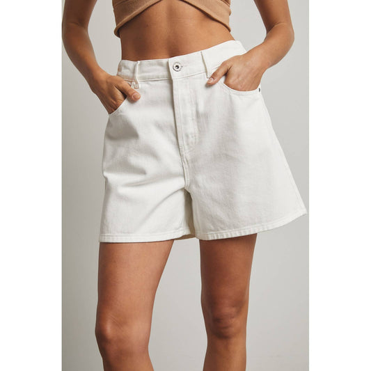 classic cotton white shorts
