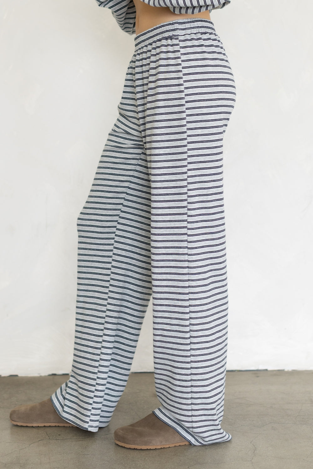 grey cloud striped bottoms