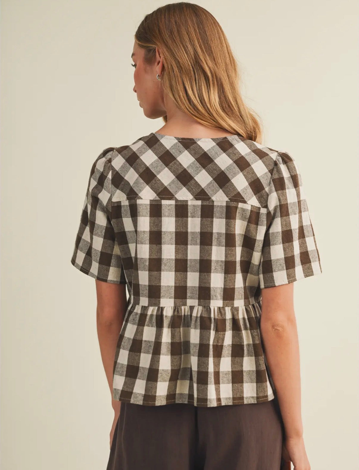 brownie gingham blouse