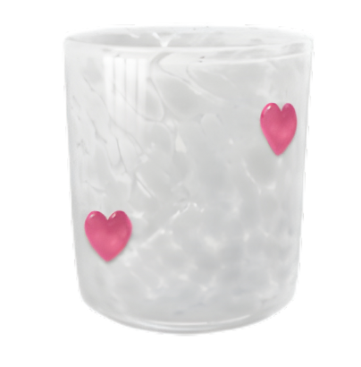 heart icon confetti candle