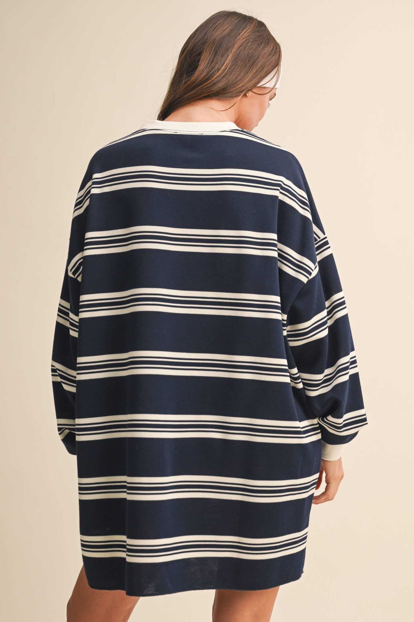 oversized striped t-shirt dress