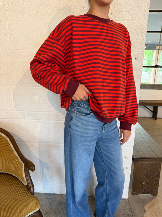 jasper striped crewneck