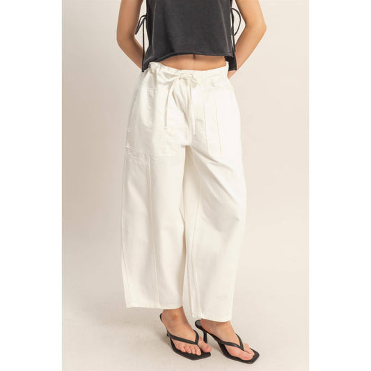 white barrel pants