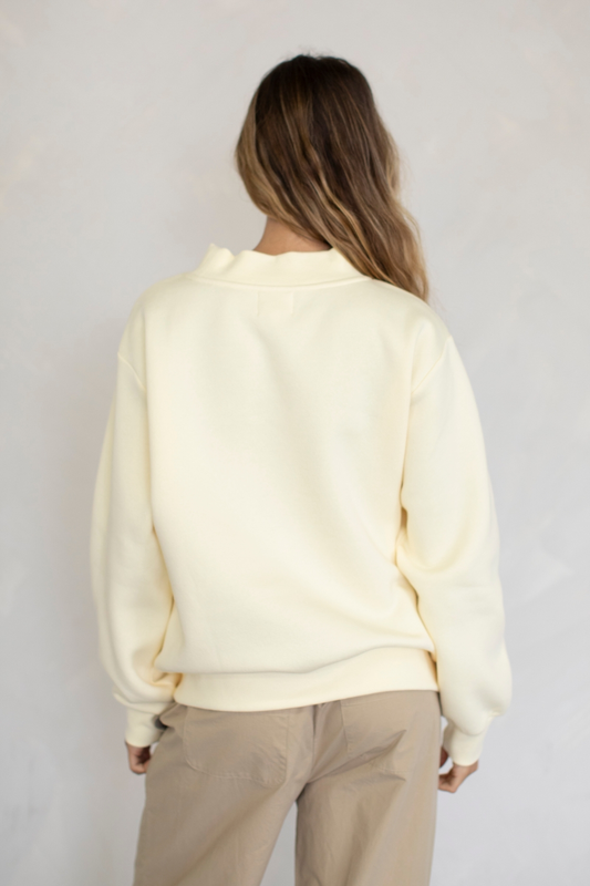 yellow mock neck