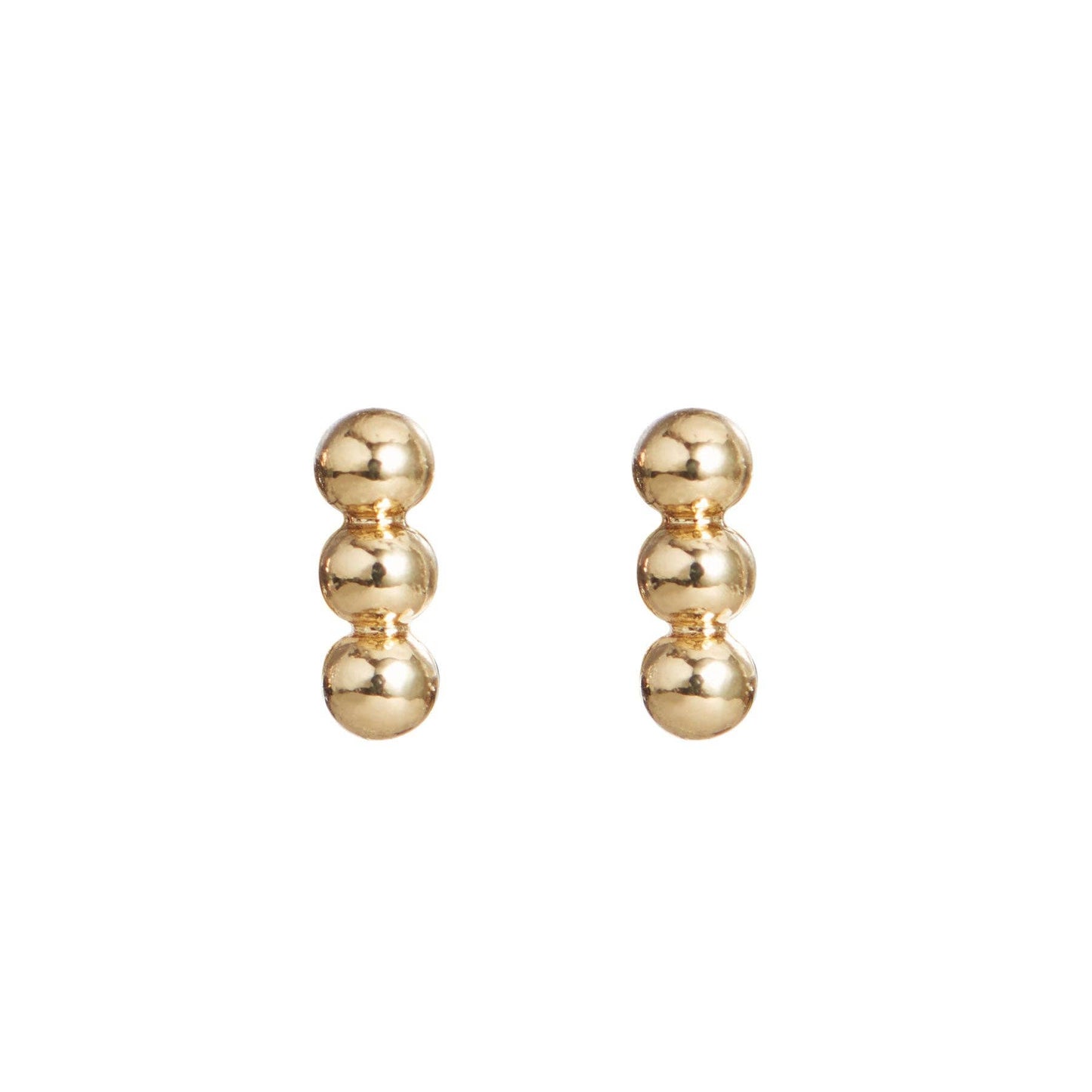 Gold Chloe Bar Studs: One Size