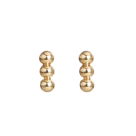 Gold Chloe Bar Studs: One Size