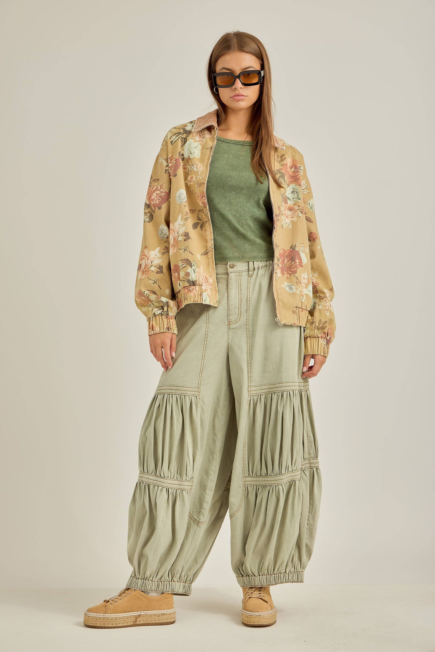 wild floral zip-up jacket