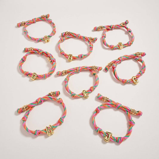 lucky letter bracelet