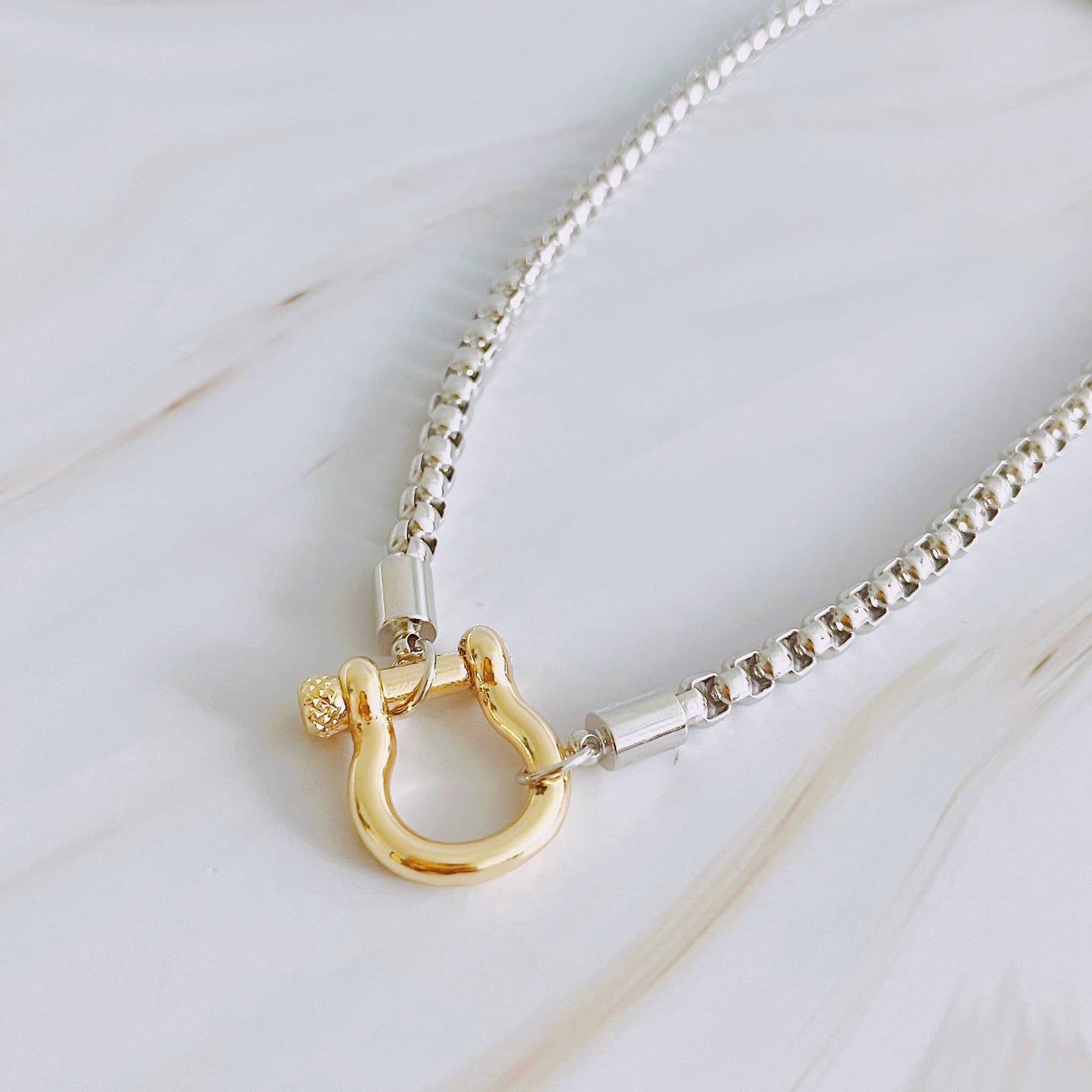 mixed metal necklace