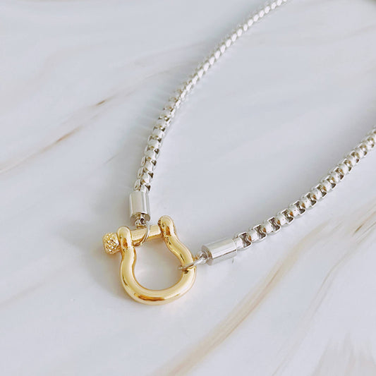 mixed metal necklace