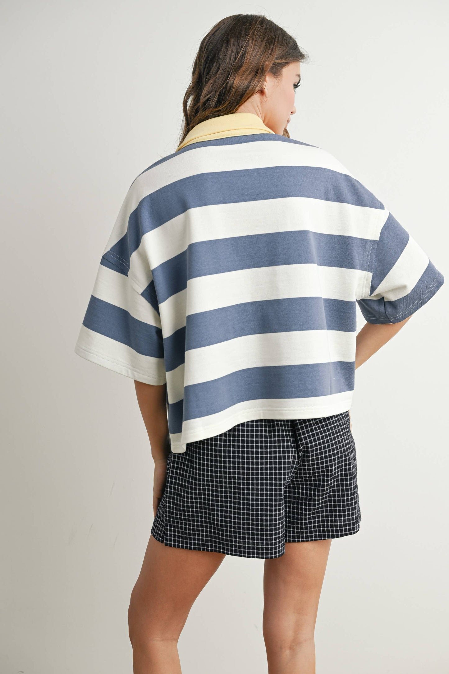 oversized zip up polo