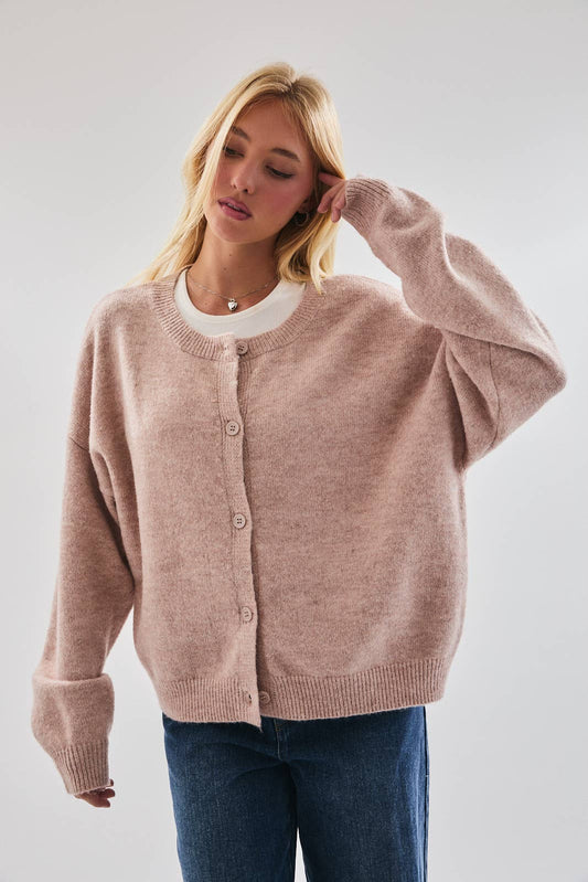 oversized blush cardigan