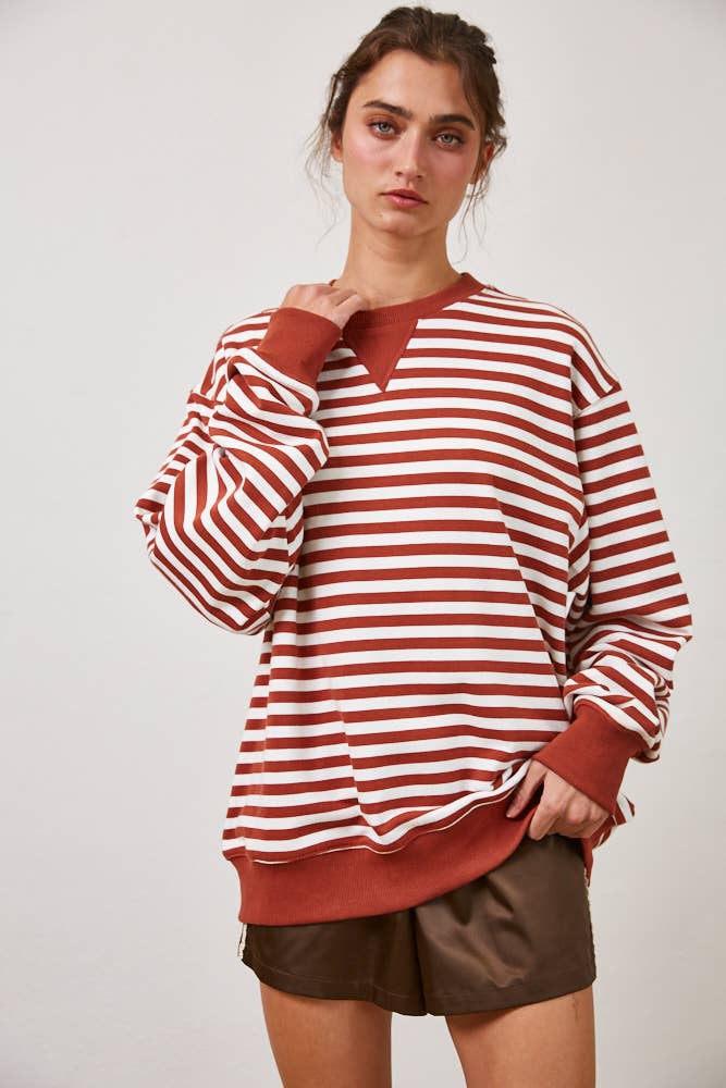 clara striped pullover