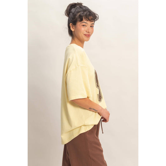 oversized varsity tee