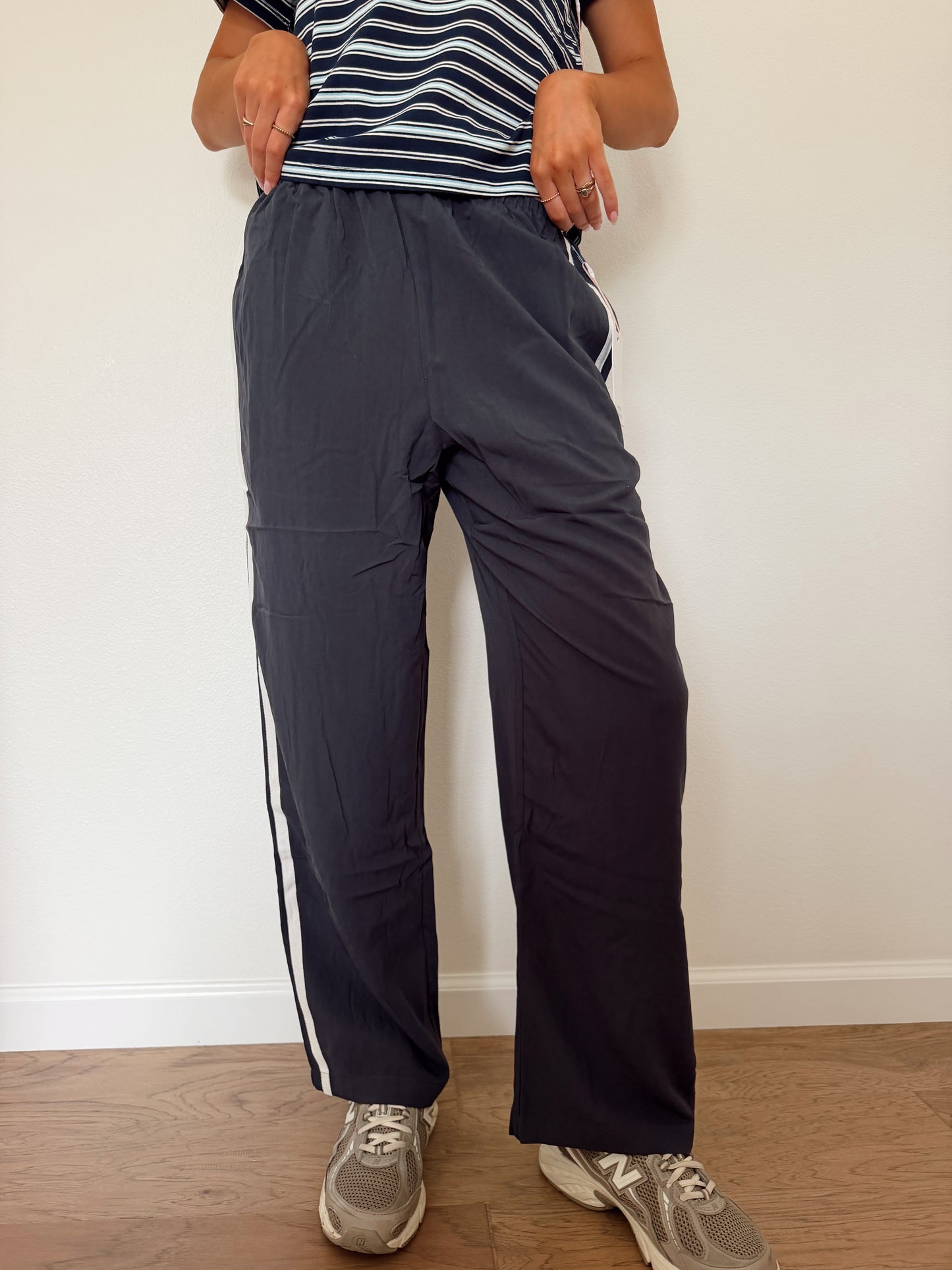 navy drift track pants