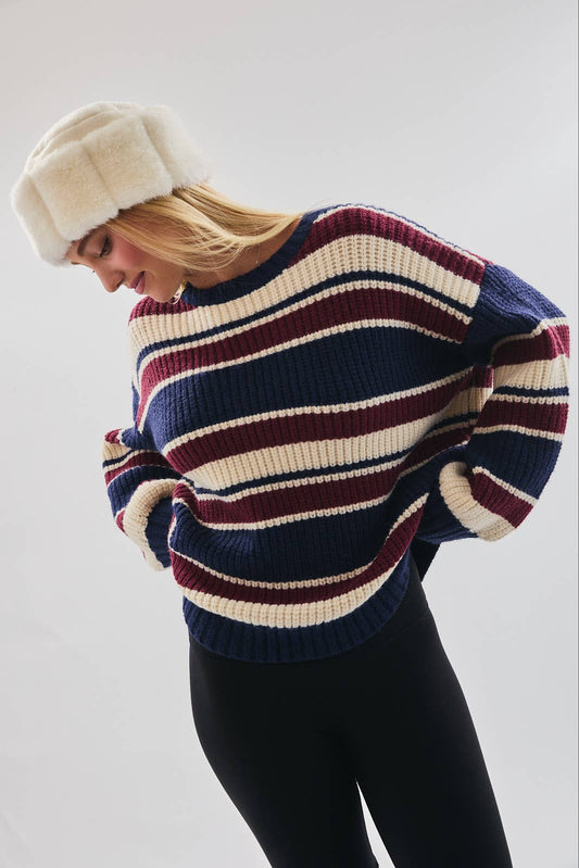 harlow striped knit sweater