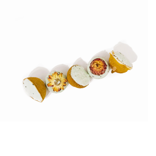 Lemon Drops Bath Bomb Gift Set Made with Citrus + Peppermint
