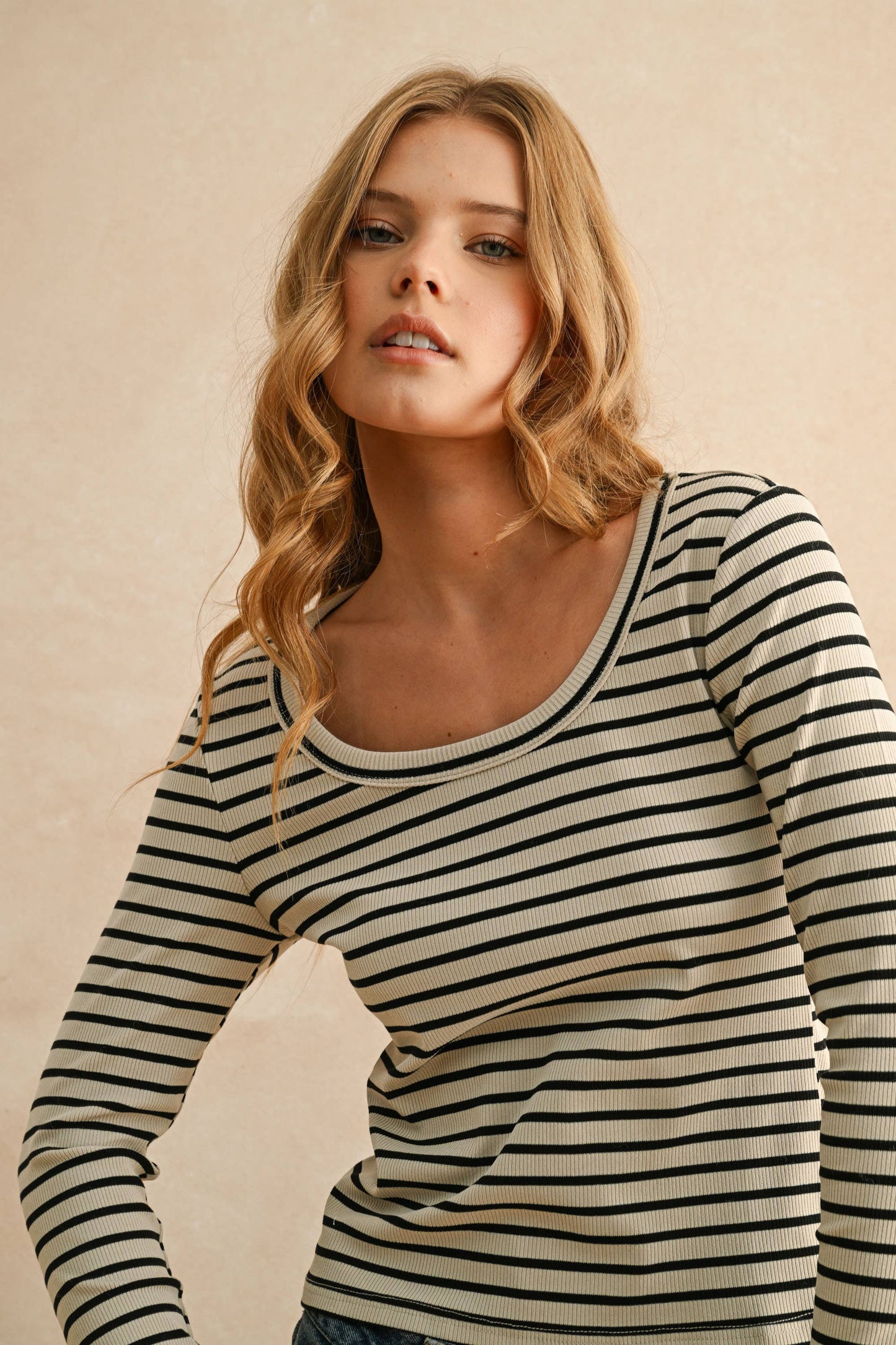 stone striped long sleeve