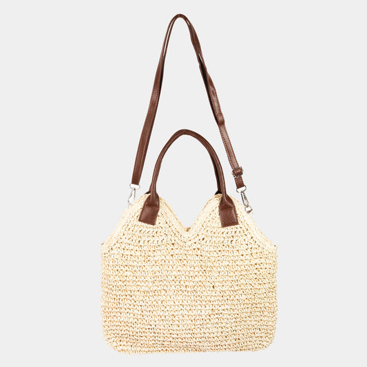 Straw Knit Shoulder Bag