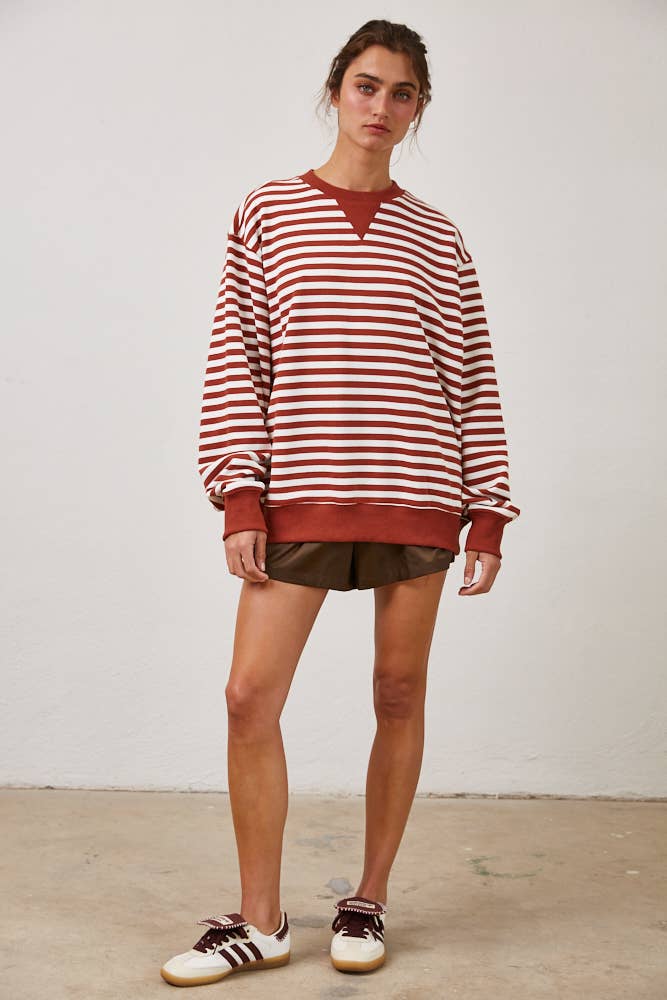 clara striped pullover