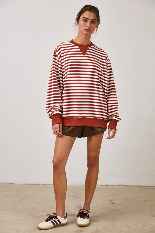 clara striped pullover