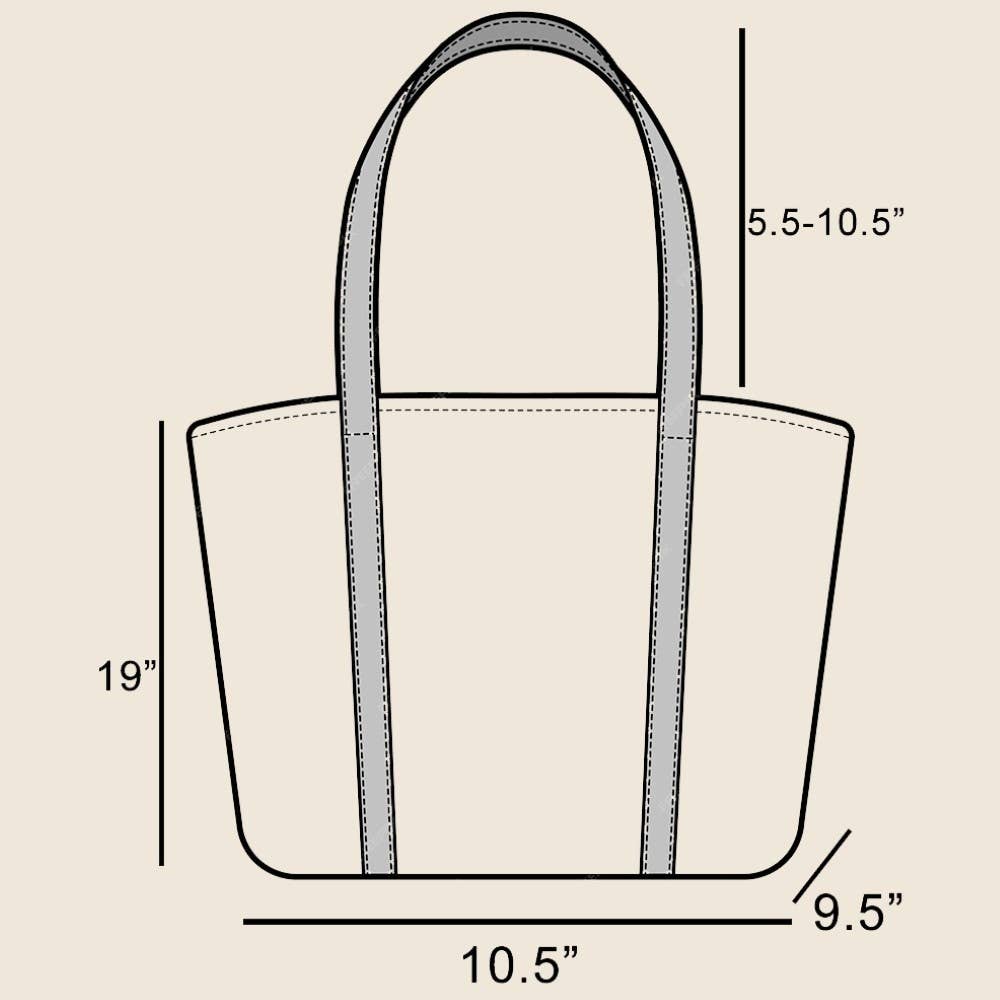 Suede Tote Leather Trim