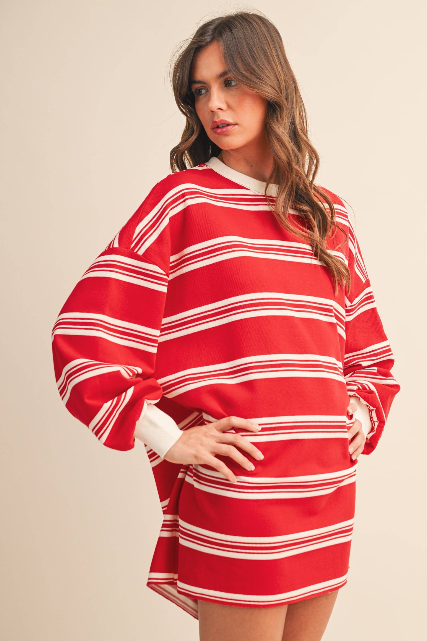 oversized striped t-shirt dress