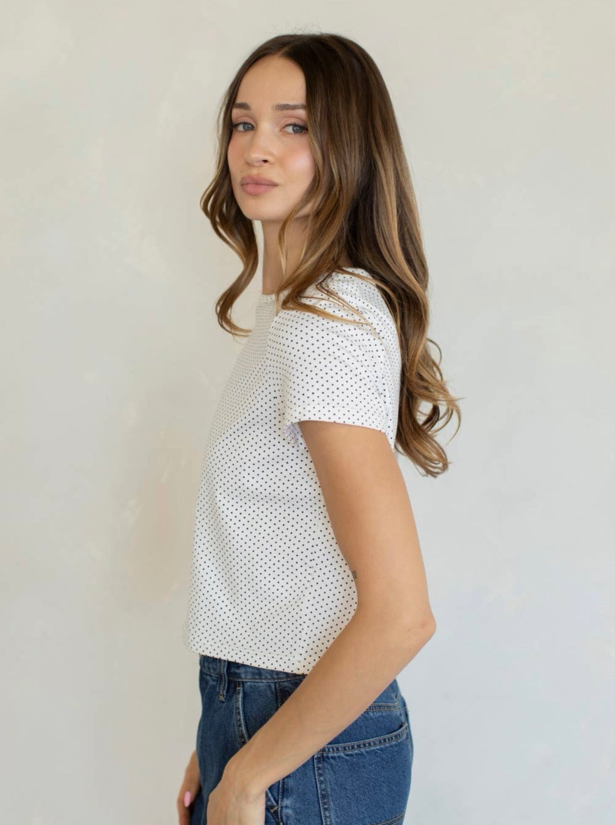 lucy polka dot tee