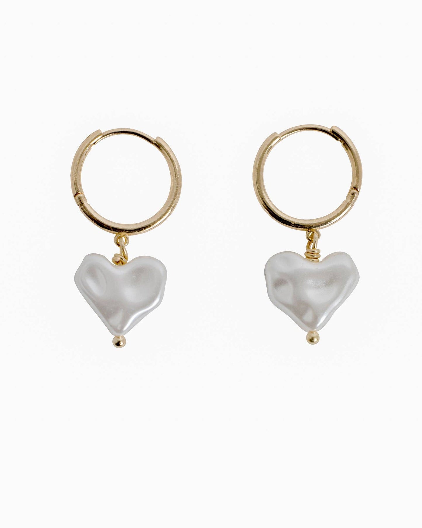 cloud heart pearl earrings