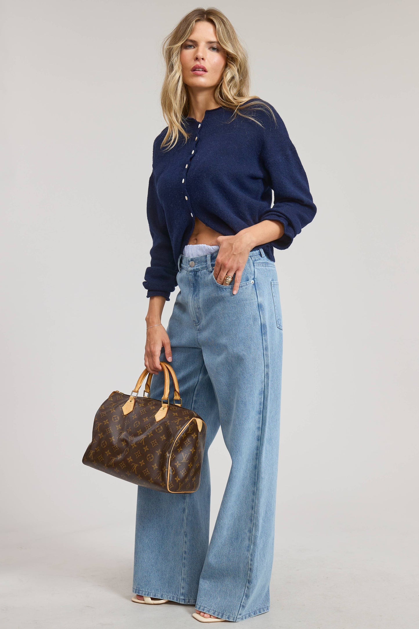 black button down cardigan