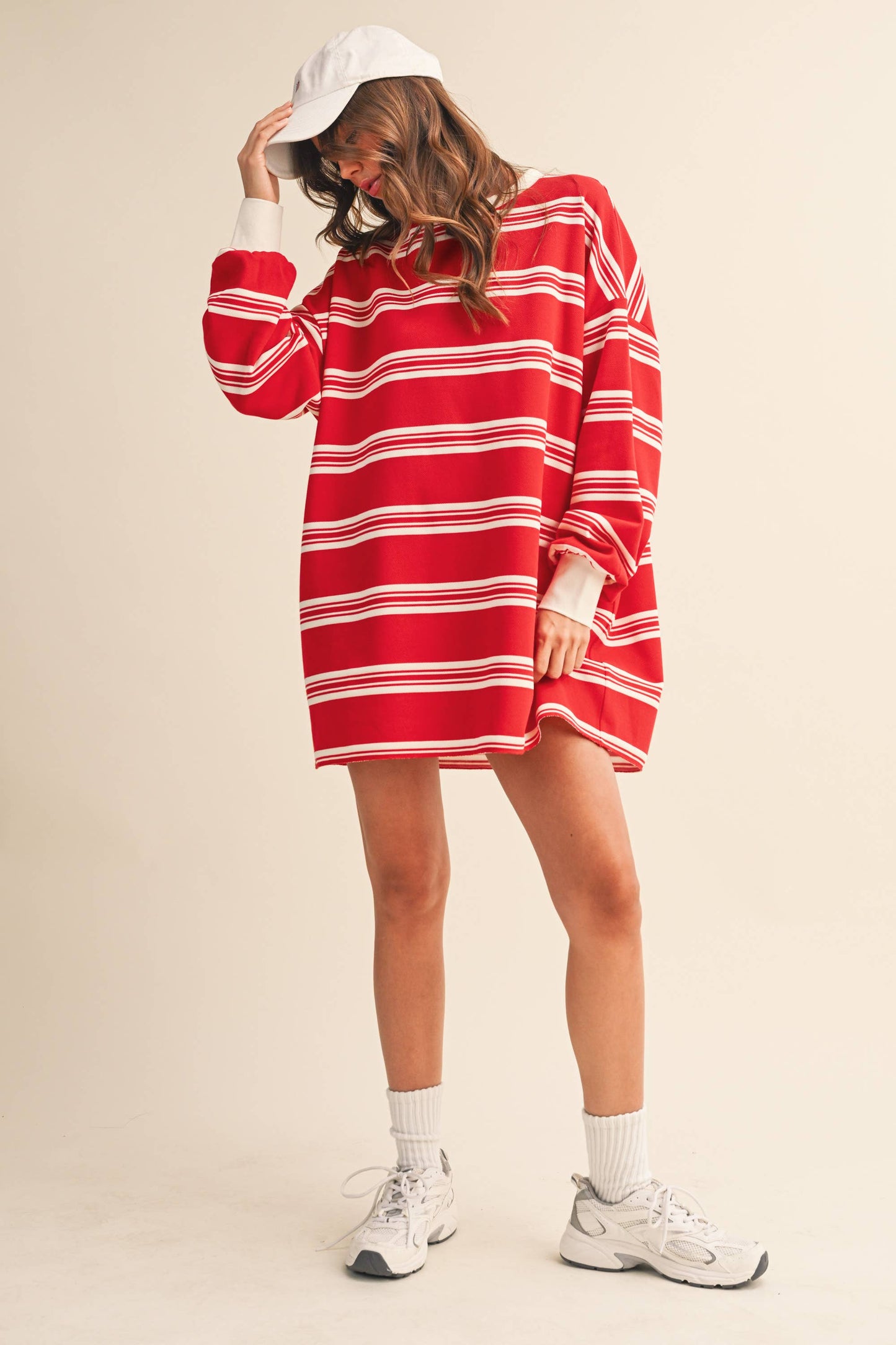 oversized striped t-shirt dress