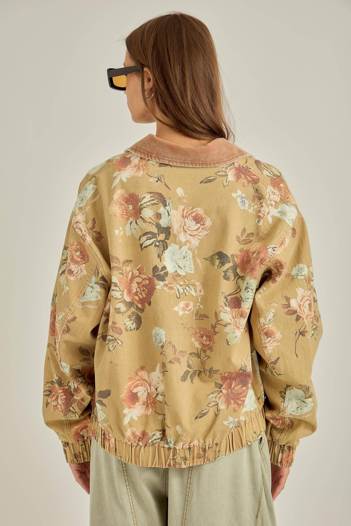 wild floral zip-up jacket